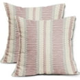 thumbnail image 1 of Pink Pillow Covers 20x20 Set of 2 Gray Grey Dot Print Striped Decorative Outdoor Pillowcases Boho Rustic Farmhouse Decorative Throw Cushion Case Decor for Couch Sofa Bed, 1 of 6