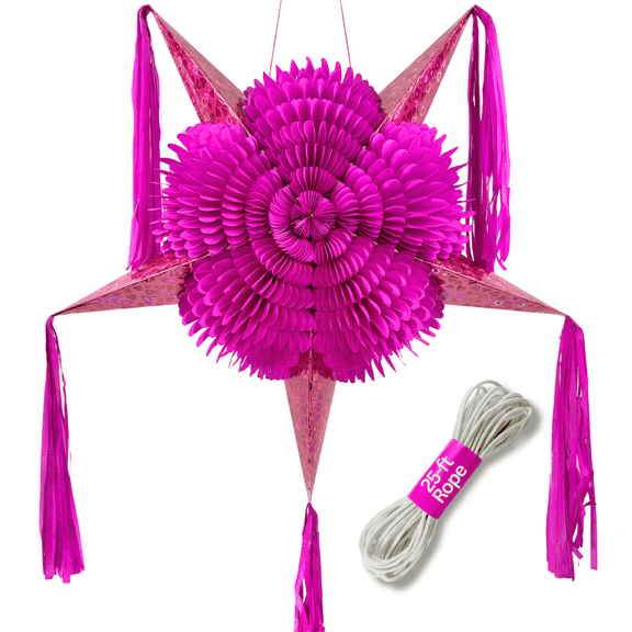 Barbie Pink Pinata, Extra Large (32") Mexican Piñata, 25-ft Rope included, Cinco de Mayo Pinatas