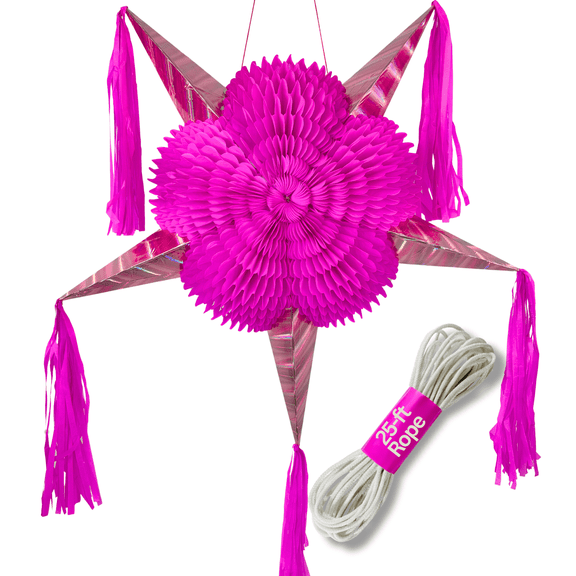 Barbie Pink Pinata, Extra Large (32") Mexican Piñata, 25-ft Rope included, Cinco de Mayo Pinatas