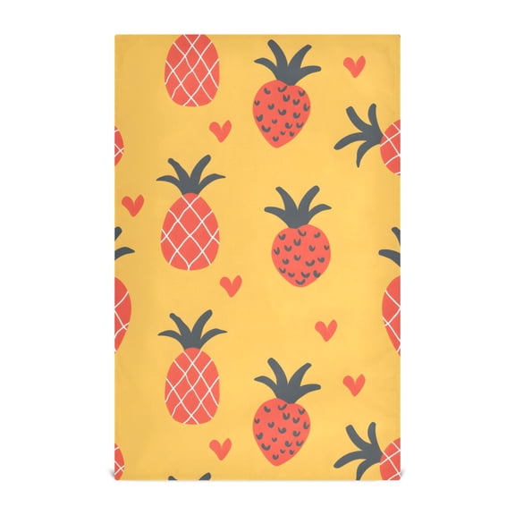 Pink Pineapple Kitchen Towels Waffle Weave Decorative Tea Towels Multi Use Dishcloths 28x18in