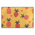 thumbnail image 1 of Pink Pineapple Memory Foam Area Rug 60"x39" Non Slip, Absorbent, Fade Proof for Living Room, Bedroom, Office, 1 of 7