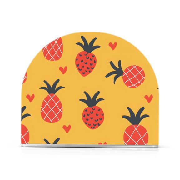Pink Pineapple Napkin Holder Acrylic Napkin Dispenser Clear Modern Tabletop for Kitchen Counter