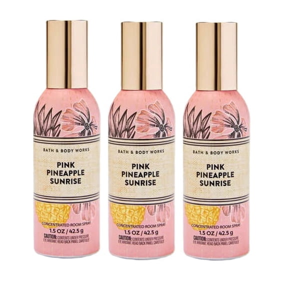 Pink Pineapple Sunrise Concentrated Room Spray by Bath and Body Works - Pack of 3