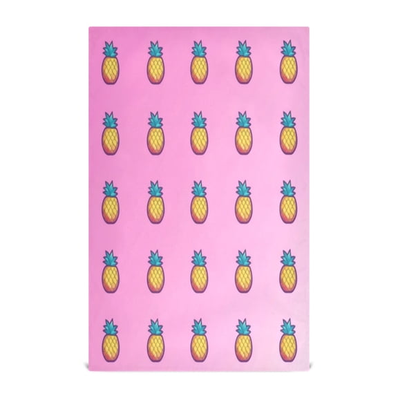 Pink Pineapples Pattern Kitchen Towels Dishcloth Decorative Waffle Towels Multi Use Tea Towel Dish Cloths 28x18in