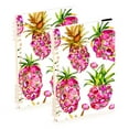 thumbnail image 1 of Pink Pineapples Ring Binder Notebook Journey Note Diary College Ruled Spiral Notebook Study Loose Leaf Paper A5 60 Pages, 1 of 8