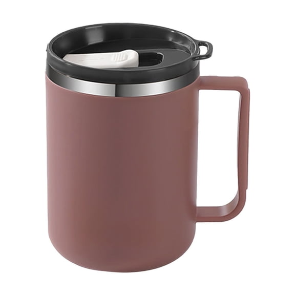 Pink Pink 430Ml Insulated Stainless Steel Cup With One Hand Push Open Lid For Coffee 4.52X3.14Inch