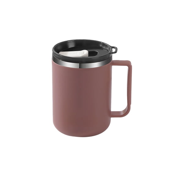 Pink Pink 430Ml Thermal Stainless Steel Travel Cup With Push Button Lid For Beverage Storage