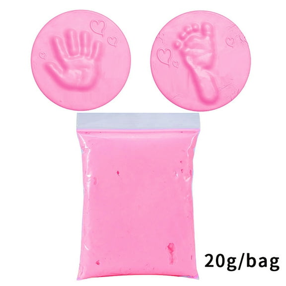 Pink Pink Baby Drying Soft Clay Handprint Imprint Casting Kit For Kids Keepsake Craft 20G