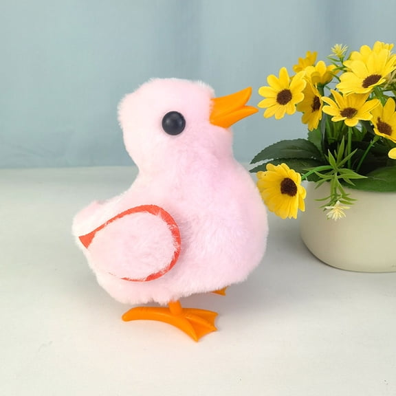 Pink Pink Battery Operated Plush Duck Toy With Walking And Quacking Sound Interactive Electronic Pet