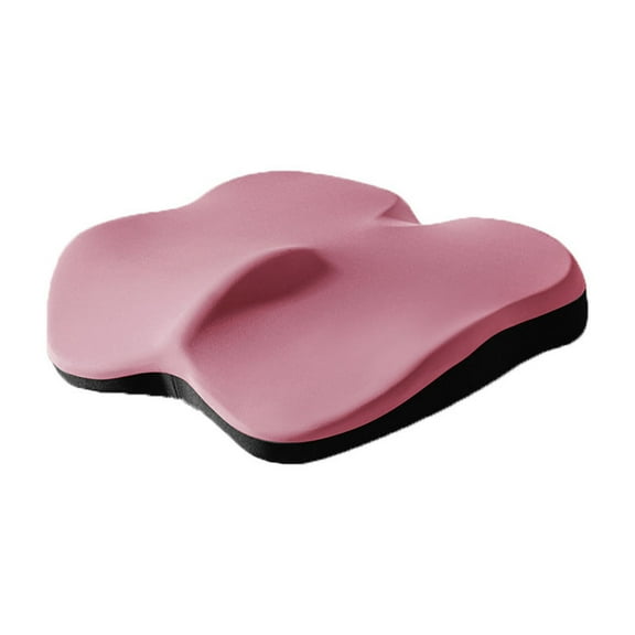 Pink Pink Car Seat Cushion Height Booster Pad With Lumbar Support 17.32X15.35X3.54 Inches Nylon Spandex Material Comfortable Design