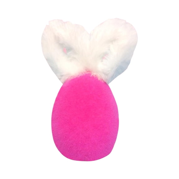 Pink Pink Easter Plush Bunny Ear Egg Decoration Soft Ornament For Home Party Tabletop Spring Holiday