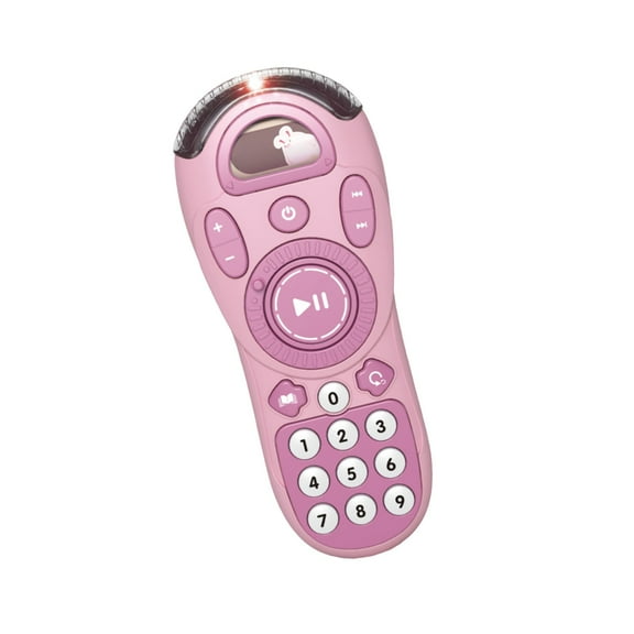 Pink Pink Educational Remote Control With Illuminated Display And Tactile Buttons For Infant Multisensory Experience