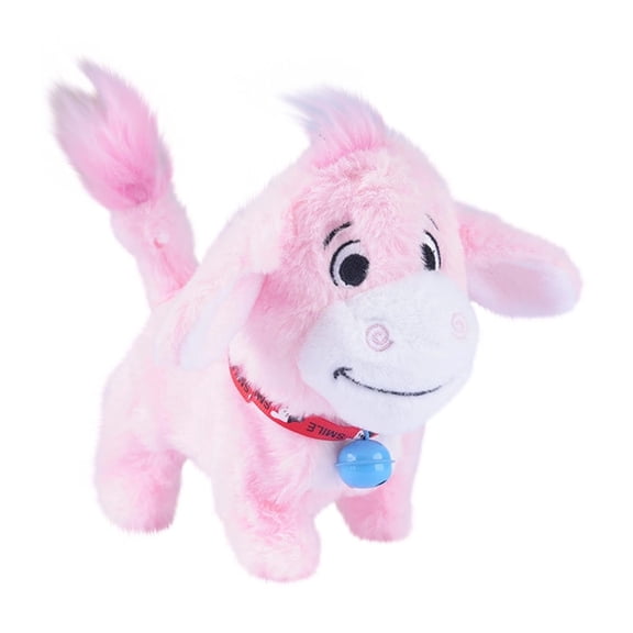 Pink Pink Electronic Plush Donkey Toy That Walks And Makes Sounds Realistic Stuffed Animal Interactive Pet For Children