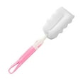 thumbnail image 1 of Pink Pink Household Kitchen Sponge Cleaning Brush With Long Handle For Cup Washing Dish Cleaning Reusable Brush 8Inch, 1 of 5