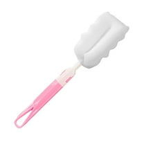 Pink Pink Household Kitchen Sponge Cleaning Brush With Long Handle For Cup Washing Dish Cleaning Reusable Brush 8Inch
