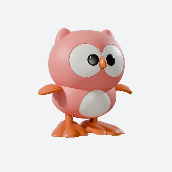 Pink Pink Jumping Owl Wind Up Toy Clockwork Running Toy For Toddlers Kids Moving Animal Play