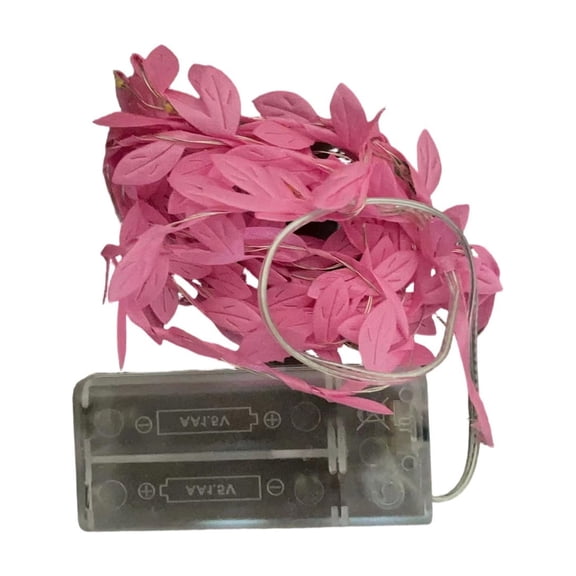Pink Pink Led Leaf Light Strand 2.2 M With 20 Led Beads For Room Decor Mood Lighting And Festival Atmosphere Creation