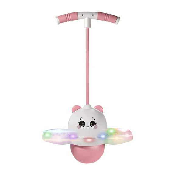 Pink Pink Led Light Up Hopping Ball For Kids With Pump Jumping Kangaroo Toy For Outdoor Fun