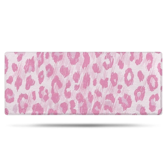 Pink and Pink Of Leopard Print Bathroom Rugs Mat,Non Slip Microfiber Bathroom Rug,Rubber Backing,Soft Bathroom Mats for Bathroom Floor,Tub and Shower,60x24in(150x60cm)