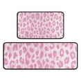 thumbnail image 1 of Pink and Pink Of Leopard Print Kitchen Rugs Sets Of 2,Anti Fatigue Kitchen Mat Rugs Non Slip Washable,Decorative Kitchen Floor Mats for Kitchen,Sink,Laundry,17"X30"+17"X47", 1 of 7