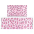 thumbnail image 1 of Pink and Pink Of Leopard Print Kitchen Rugs Sets Of 2,Anti Fatigue Kitchen Mat Rugs Non Slip Washable,Decorative Kitchen Floor Mats for Kitchen,Sink,Laundry,17"x30"+17"x47", 1 of 7