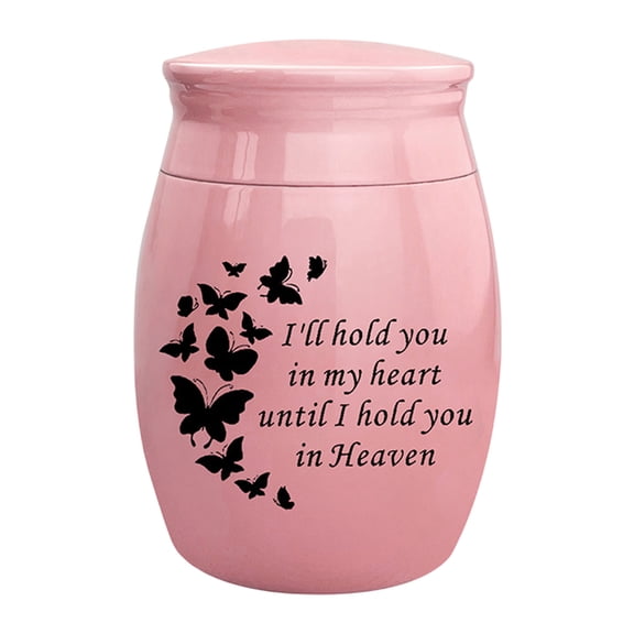 Pink Pink Metal Pet Ashes Urn Memorial Container Tree Of Life Design For Small Dog Cat Remains