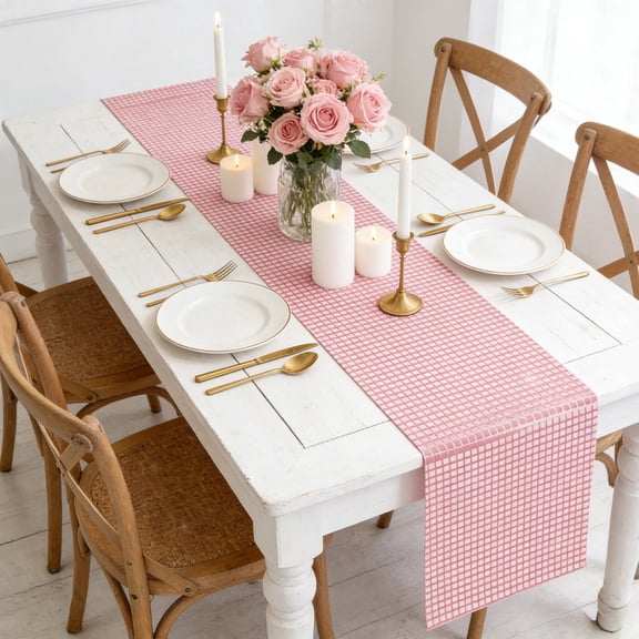 Pink Pink Mirror Glitter Table Runner 12X70 Inch Foil Sequin Mesh For Nightclub 70S Party Wedding Banquet Table Decoration