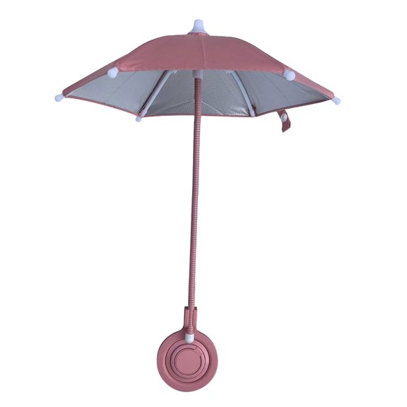 Pink Pink Portable Sun Umbrella With Magnetic Retractable Phone Mount Offers Shade And Convenience For Summer Outings
