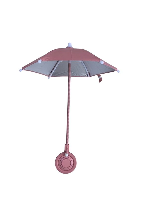 Pink Pink Portable Sun Umbrella With Magnetic Retractable Phone Mount Offers Shade And Convenience For Summer Outings