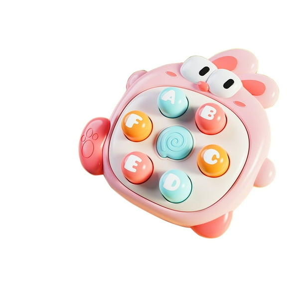 Pink Pink Rabbit Whack A Mole Toy For Kids 3+ Years With Soft Pop Up Buttons Hand Dexterity Stress Relief