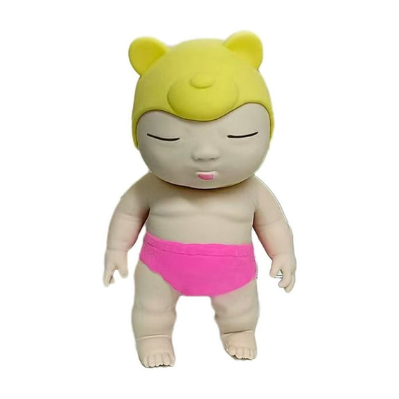 Pink Pink Sand Filled Stretchable Doll Toy For Stress Relief Tpr Material Squeeze Decompression Toy