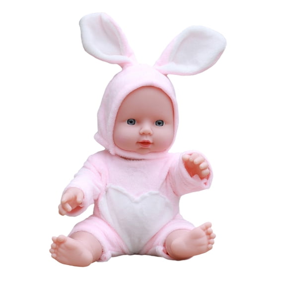 Pink A Pink Vinyl Talking Doll For Infants Washable Soft Rubber Play House Toy Promotes Intellectual Development And Language Skills Interactive Companion For Early Childhood Learning