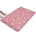 thumbnail image 1 of Pink Pioneer Flower and Paisley Flannel Non Slip Door Rugs,Washable Door Mats Indoor,Decorative Door Mats,Dirt-Resistant and Absorbent Doormat for Entrance,Bedroom,Kitchen,Bathroom,23.5"x16", 1 of 5