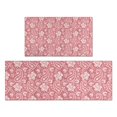 thumbnail image 1 of Pink Pioneer Flower and Paisley Pattern Kitchen Rugs Sets Of 2,Anti Fatigue Kitchen Mat Rugs Non Slip Washable,Decorative Kitchen Floor Mats for Kitchen,Sink,Laundry,17"x30"+17"x47", 1 of 7