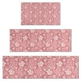 thumbnail image 1 of Pink Pioneer Flower and Paisley Pattern Kitchen Rugs Sets Of 3,Kitchen Runner Rugs Non Skid Washable,Decorative Kitchen Floor Mats for Kitchen,Sink,Laundry,17"x30"+ 17"x47" + 17"x59", 1 of 6