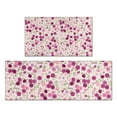 thumbnail image 1 of Pink Pioneer Flower Pattern Kitchen Rugs Sets Of 2,Anti Fatigue Kitchen Mat Rugs Non Slip Washable,Decorative Kitchen Floor Mats for Kitchen,Sink,Laundry,17"x30"+17"x47", 1 of 7