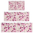 thumbnail image 1 of Pink Pioneer Flower Pattern Kitchen Rugs Sets Of 3,Kitchen Runner Rugs Non Skid Washable,Decorative Kitchen Floor Mats for Kitchen,Sink,Laundry,17"x30"+ 17"x47" + 17"x59", 1 of 6