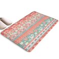 thumbnail image 1 of Pink Pioneer Flower Striped Flannel Non Slip Door Rugs,Washable Door Mats Indoor,Decorative Door Mats,Dirt-Resistant and Absorbent Doormat for Entrance,Bedroom,Kitchen,Bathroom,23.5"x16", 1 of 5