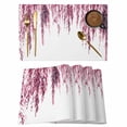 thumbnail image 1 of Pink Placemats Set of 8, Summer Botanical Leaves Watercolor Placemats for Dining Table, Place Mats for Kitchen Tabletop, Waterproof Wipeable Dining Table Mats Set, 1 of 9