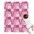 thumbnail image 1 of Pink Plaid Baseball Pattern Blanket,Comfortable Soft Flannel Throw Blanket,All Season,Warm Lightweight Blankets for Sofa Bed Couch Living Room Chair,30"x40", 1 of 4