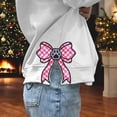 thumbnail image 1 of Pink Plaid Dog Mom Side Bow Applique Sweatshirt Embroidery Design, Cat Mom Side Bow, Dog Mama Embroidery Design, Pet Bow Applique Design, 1 of 4