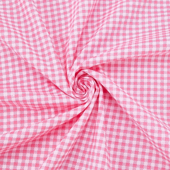 Pink Plaid Fabrics by The Yard Checkered Cotton Fabric 62.9 Inch Wide Gingham Sewing Fabric Tartan Pattern Fabrics