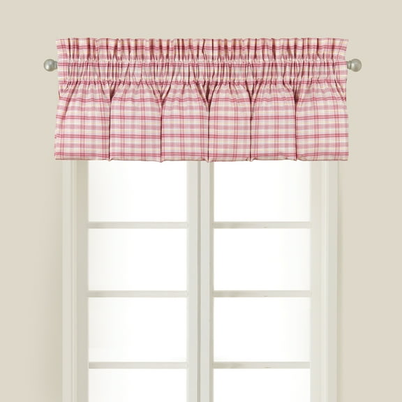 Pink Plaid Multicolored Valance Décor Decoration