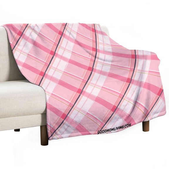 Pink Plaid Pattern Background_1 Blanket for Bed Throw Blanket for Women, Men Super Soft Plush Blanket Throw, Print Blanket