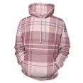 thumbnail image 1 of Pink Plaid Pattern Fabric 3d Sweatshirts Hoodie Fashion Casual Personality Men's Women Street Hoodie Pullovers Long Sleeve Comfortable Top, 1 of 6