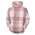 thumbnail image 1 of Pink Plaid Pattern Fabric Texture Men's Women Vintage 3D Hooded Sweatshirt - All-Season Loose Fit Streetwear, 1 of 6