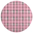 thumbnail image 1 of Pink Plaid Pattern Rugs Trea Rugs Not-Slip Round Rugs Area Carpets for Living Room Carpet, 1 of 6