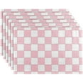 thumbnail image 1 of Pink Plaid Placemats Set of 6,Buffalo Check Dining Table Mats,Non-Slip Washable Place Mats Farmhouse Kitchen Table Placemats for Indoor Outdoor Party Wedding Decoration,12x18 inch, 1 of 6