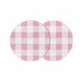 thumbnail image 1 of Pink Plaid Round 15 Inch Placemats Set of 2, Spring Farmhouse Buffalo Checkered HeatResistant Non Slip Place Mats for Dining Table, Wipeable Braided Kitchen Table Mats for Housewarming, 1 of 9