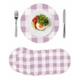 thumbnail image 1 of Pink Plaid Round Placemats Set of 6 for Dinning Tables,Heat-proof Braided Table Mats 13 Inch,Spring Summer Farmhouse Buffalo Checkered Washable Place Mat for Kitchen Restaurant Party Table Decor, 1 of 9